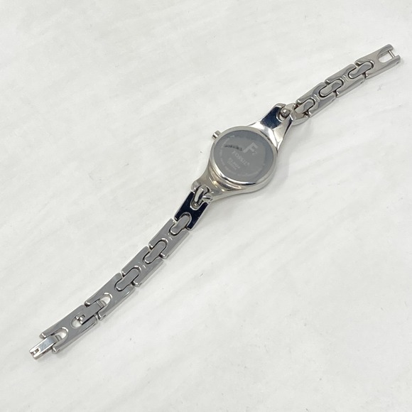 Fossil F2 Watch Women 23mm Silver Tone Purple Faceted Dial 30M New Battery 6.25" - Picture 14 of 15